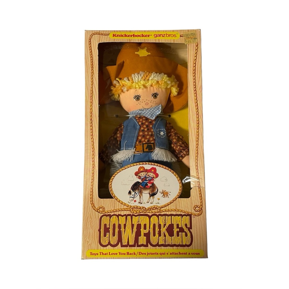 Vintage 1981 Cowpokes Plush Doll by Ruth Morehead – Knickerbocker – Cowboy – NIB